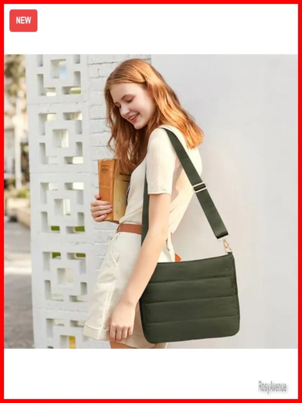 Lightweight Quilted Puffer Hobo Bag Crossbody Shoulder Tote Nylon Travel